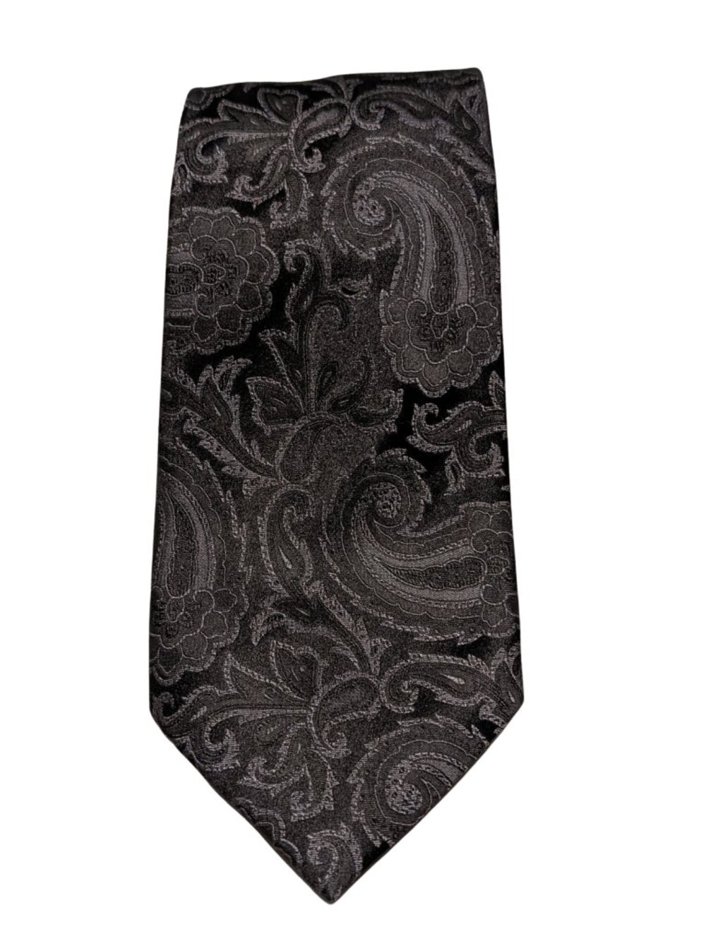 Donald J. Trump Signature Collection Silk Tie Mens Black Paisley 60" XL